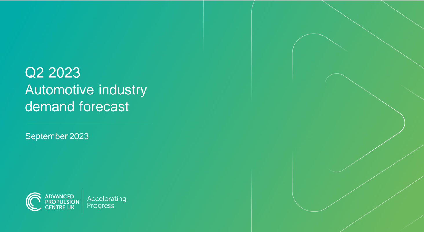 Q2 2023 Automotive industry demand forecast Advanced Propulsion Centre